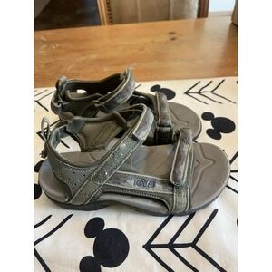 Teva Hurricane Boys Sport Sandals Size 3 Green Lightweight Adjustable Straps